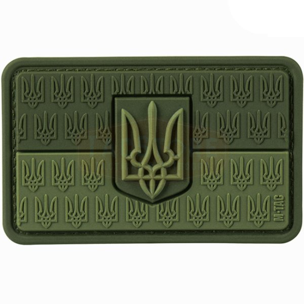 M-Tac Flag of Ukraine & Coat of Arms Rubber Patch - Olive