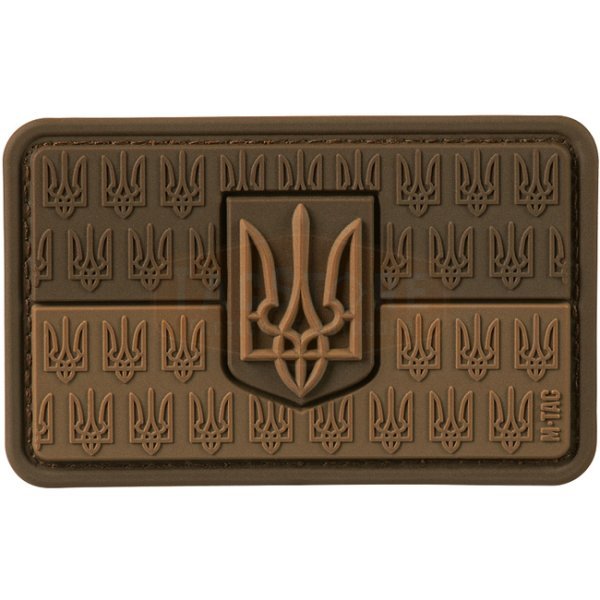 M-Tac Flag of Ukraine & Coat of Arms Rubber Patch - Coyote