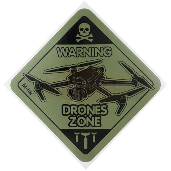 M-Tac Sticker Drones Zone Large - Ranger Green