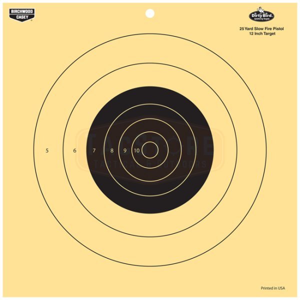 Birchwood Casey Dirty Bird 12 Inch 25 Yard Pistol Reactive Target 12 Pack