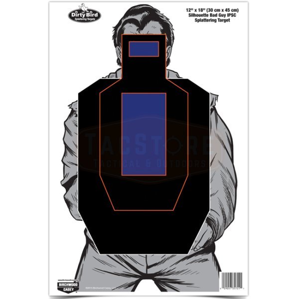 Birchwood Casey Dirty Bird 12 x 18 Bad Guy IPSC Target 8 Pack