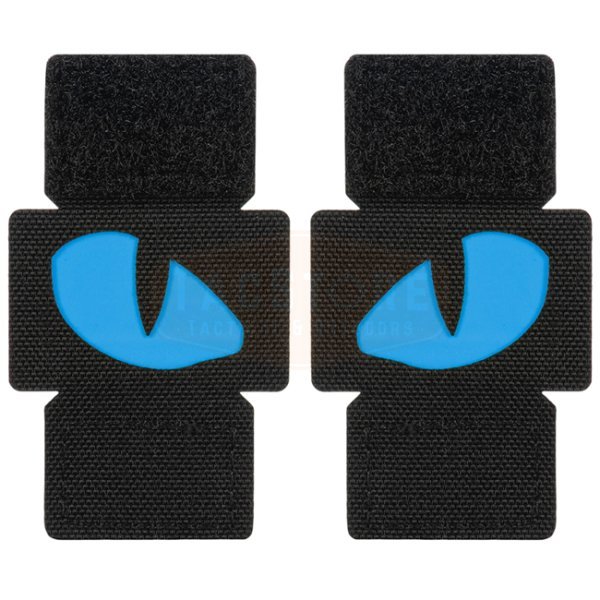 M-Tac Blue Tiger Eyes Laser Cut Patch - Black