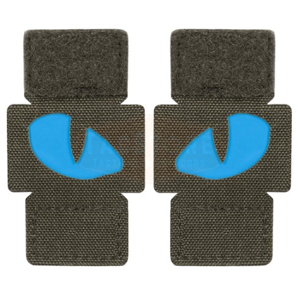 M-Tac Blue Tiger Eyes Laser Cut Patch - Ranger Green