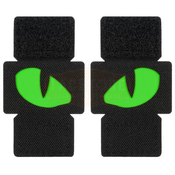 M-Tac Green Tiger Eyes Laser Cut Patch - Black