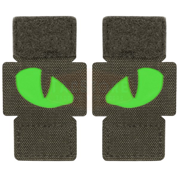 M-Tac Green Tiger Eyes Laser Cut Patch - Ranger Green