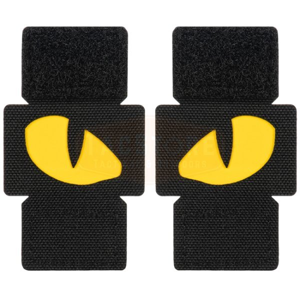 M-Tac Yellow Tiger Eyes Laser Cut Patch - Black