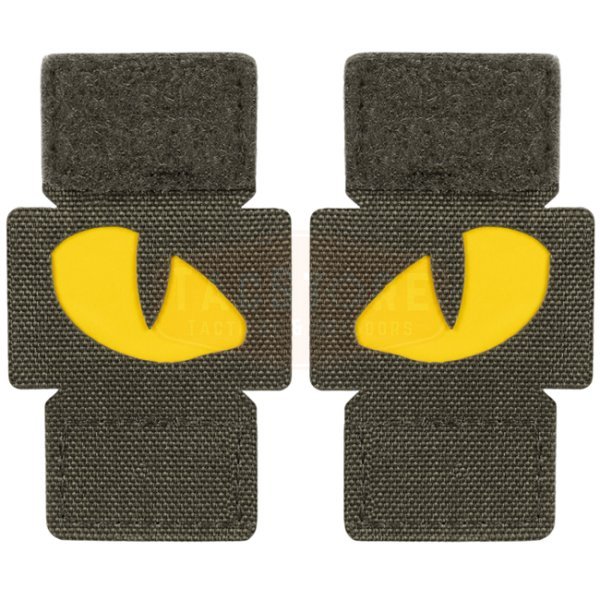 M-Tac Yellow Tiger Eyes Laser Cut Patch - Ranger Green