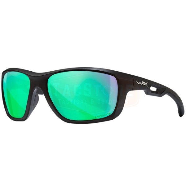 Wiley X WX Aspect Captivate Polarized Green Mirror - Black