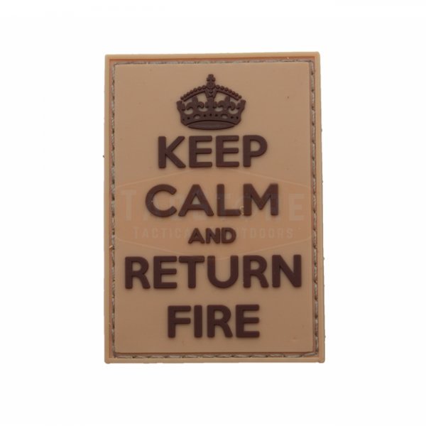 Pitchfork Keep Calm Return Fire Patch - Tan