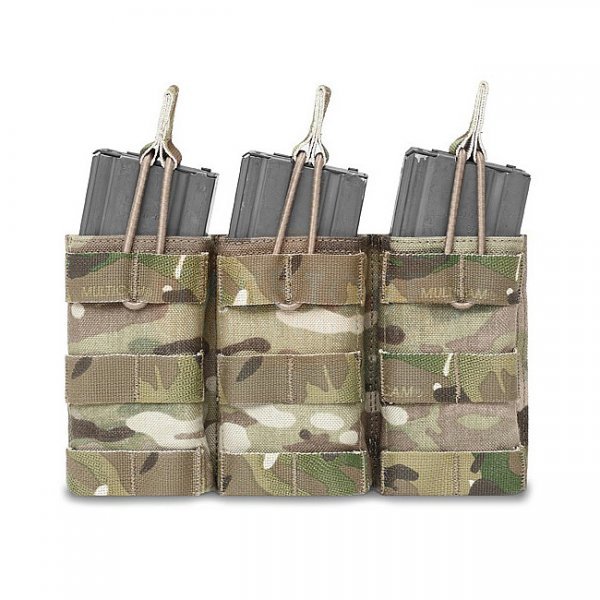 Warrior Triple M4 Open Magazine Pouch - Multicam