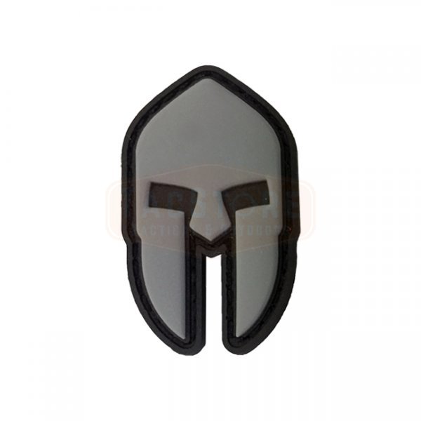 Pitchfork Spartan Helmet Patch - Grey