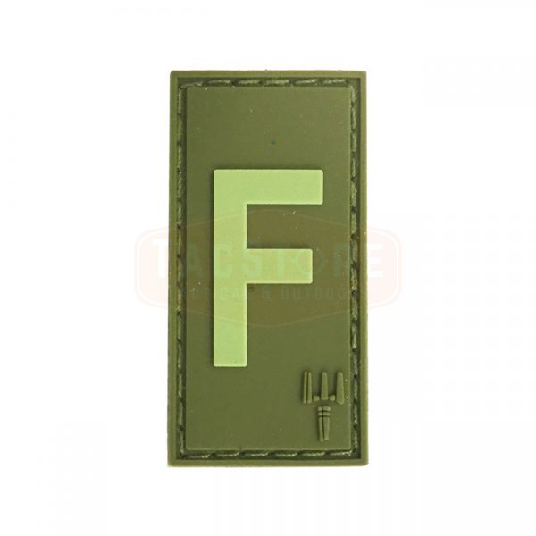 Pitchfork Letter F Patch - Olive