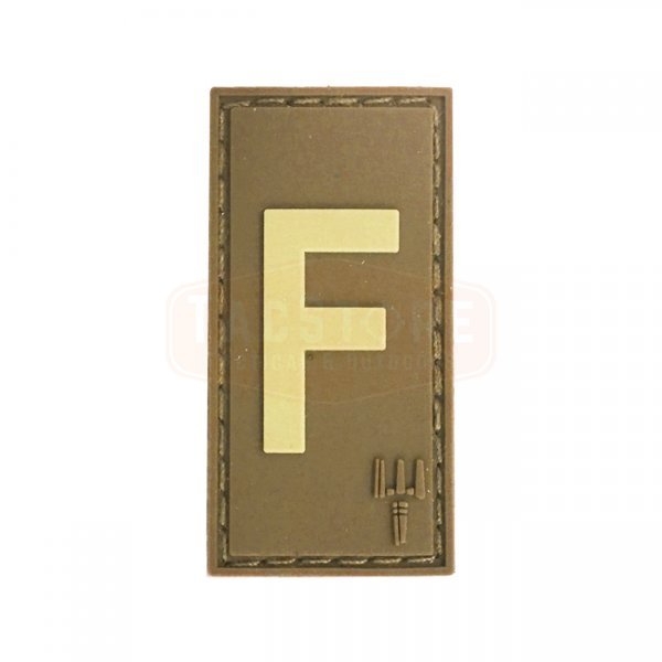 Pitchfork Letter F Patch - Tan