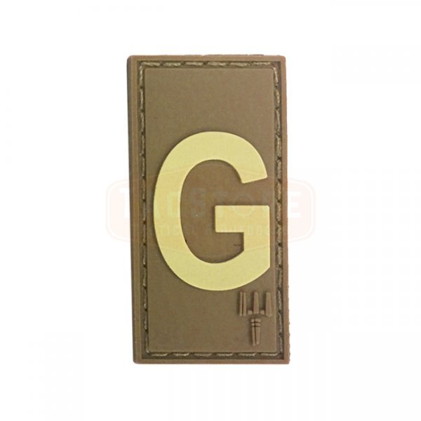 Pitchfork Letter G Patch - Tan