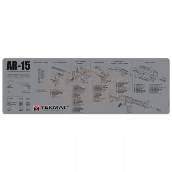 TekMat Cleaning & Repair Mat - AR-15 Grey