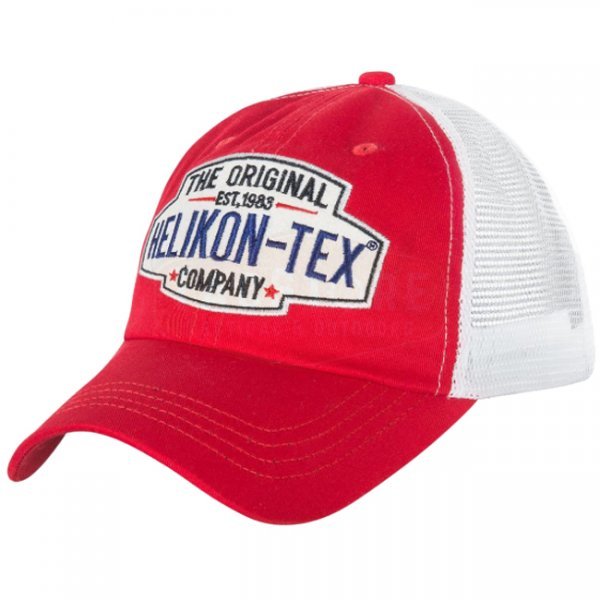 Helikon-Tex Trucker Logo Cap Cotton Twill - Red / White