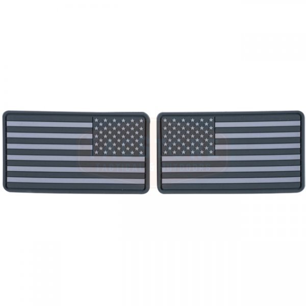 Helikon-Tex USA Large Flag PVC Patch Set 2pcs - Grey