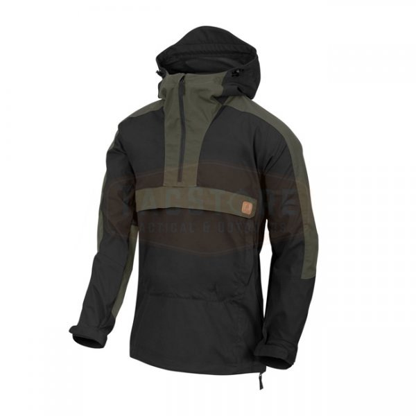 Helikon-Tex Woodsman Anorak Jacket - Black / Taiga Green - S