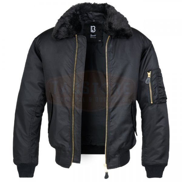 Brandit MA2 Jacket Fur Collar - Black - 4XL