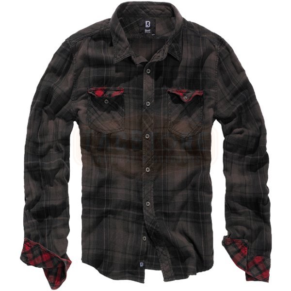 Brandit Checkshirt Duncan - Brown / Black - L