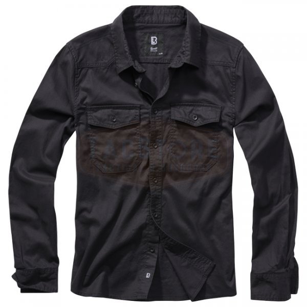 Brandit Flanellshirt - Black - L