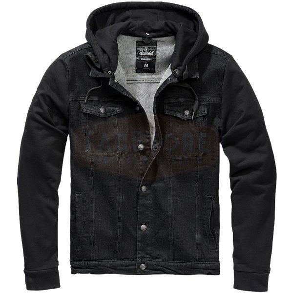 Brandit Cradock Denim Sweat Jacket - Black / Black - S