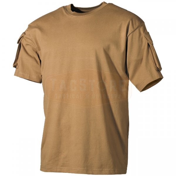 MFH Tactical T-Shirt Sleeve Pockets - Coyote - 2XL