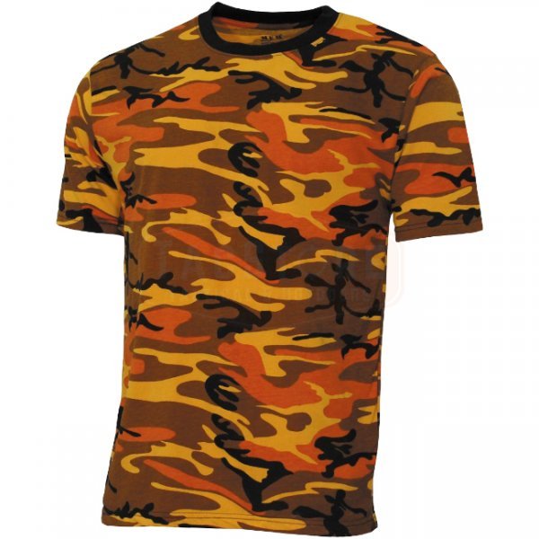 MFH Streetstyle T-Shirt - Urban Orange Camo - S