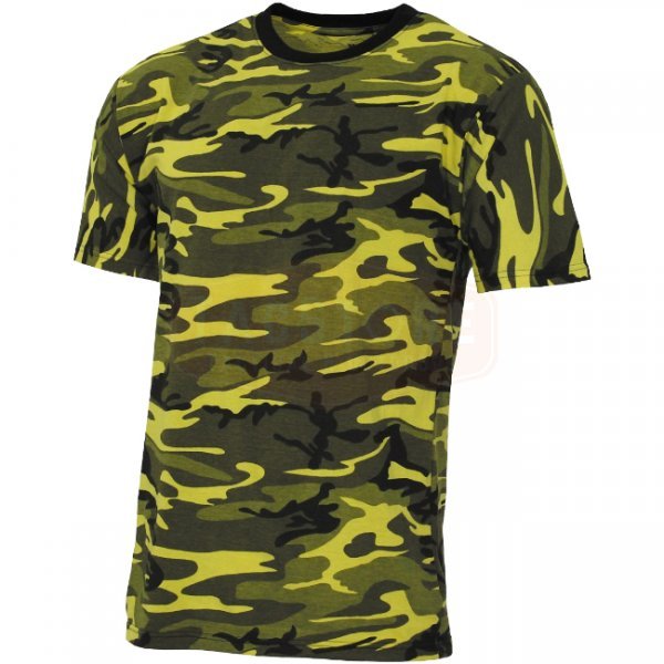 MFH Streetstyle T-Shirt - Urban Yellow Camo - S