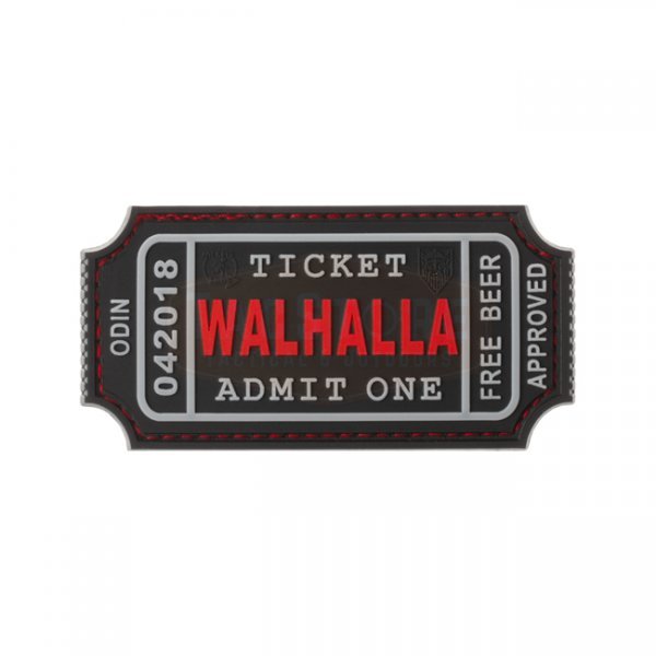 JTG Large Walhalla Ticket Rubber Patch - Blackmedic