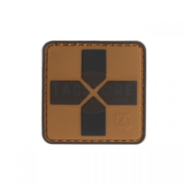 JTG Red Cross Rubber Patch 40mm - Coyote