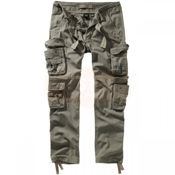 Brandit Pure Slim Fit Trousers - Olive - S