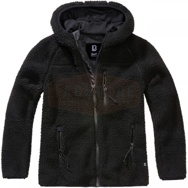 Brandit Ladies Teddyfleecejacket Hood - Black - 5XL