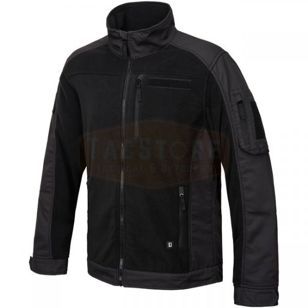 Brandit Fleecejacket Ripstop - Black - 3XL