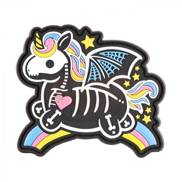 JTG Skeleton Unicorn Rubber Patch - Color