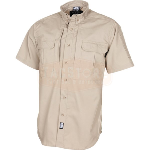 MFHHighDefence ATTACK Shirt Short Sleeve Teflon Ripstop - Khaki - M