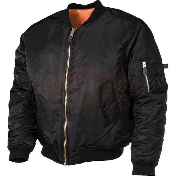 MFH US MA1 Pilot Jacket - Black - XS