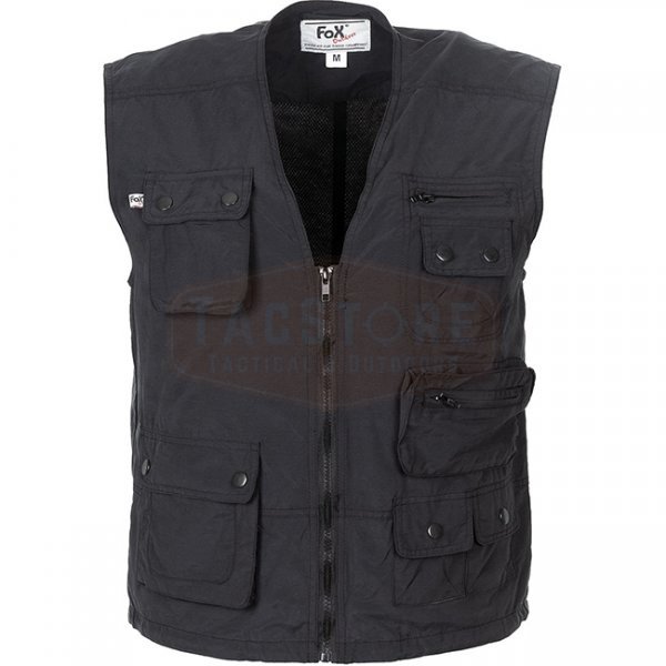 FoxOutdoor Microfiber Outdoor Vest - Black - XL