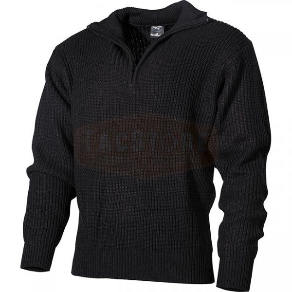 MFH TROYER Zippered Pullover - Black - XL