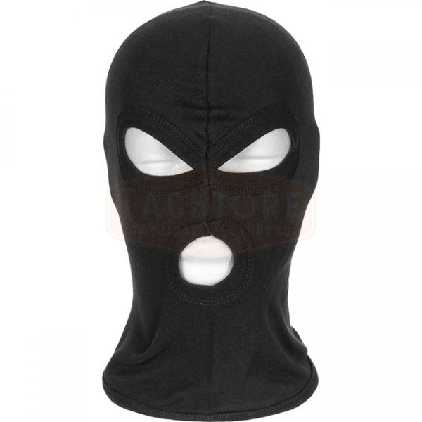 MFH Light Balaclava Three Hole Cotton - Black