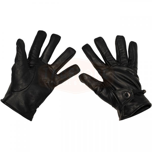 MFH Western Leather Gloves - Black - M