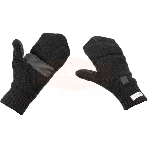 MFH Knitted Glove-Mittens 3M Thinsulate - Black - S