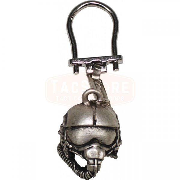 MFH Key Chain Pilot Helmet - Silver