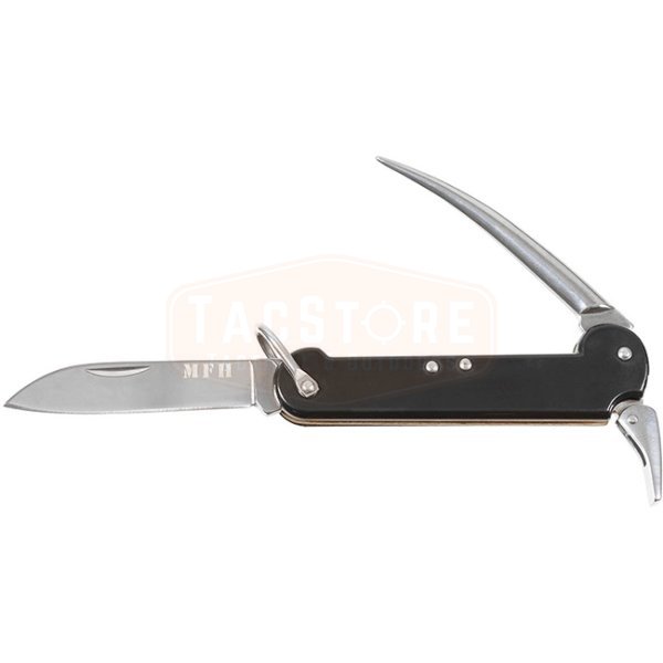 MFH BW Navy Pocket Knife Marlinspike - Black