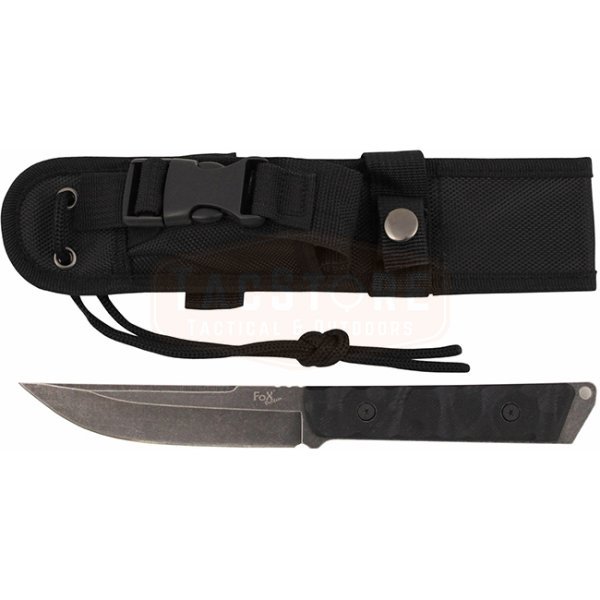 FoxOutdoor FIGHTER Knife G10 Handle - Black