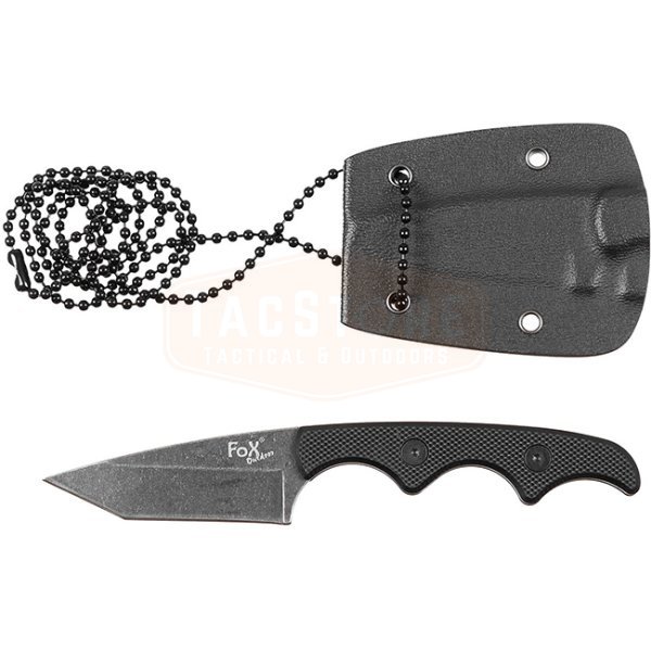 FoxOutdoor Neck II Knife G10 Handle - Black