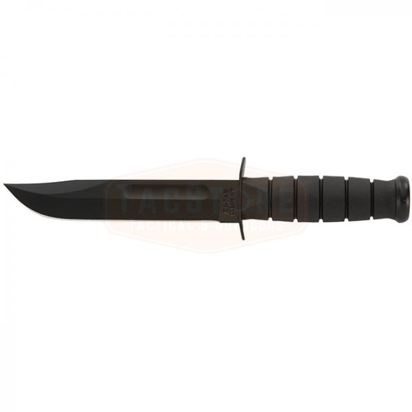 Ka-Bar Fighting Utility Knife Plain Blade & Leather Sheath - Black