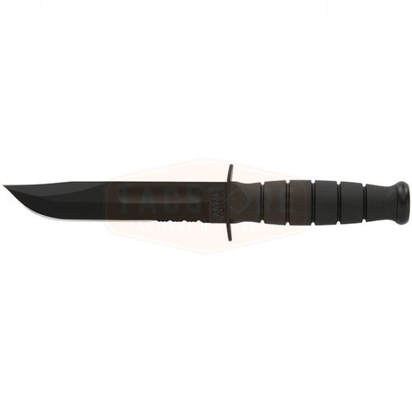 Ka-Bar Short Fighting Utility Knife Serrated Clip Point Blade & Hard Plastic Sheath