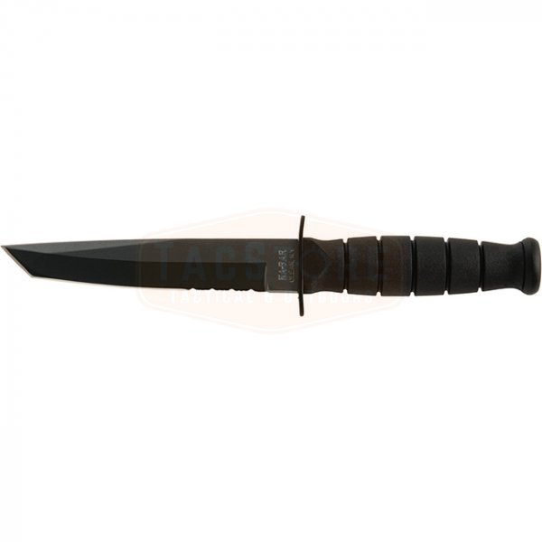 Ka-Bar Short Tanto Serrated Tanto Blade & Leather Sheath