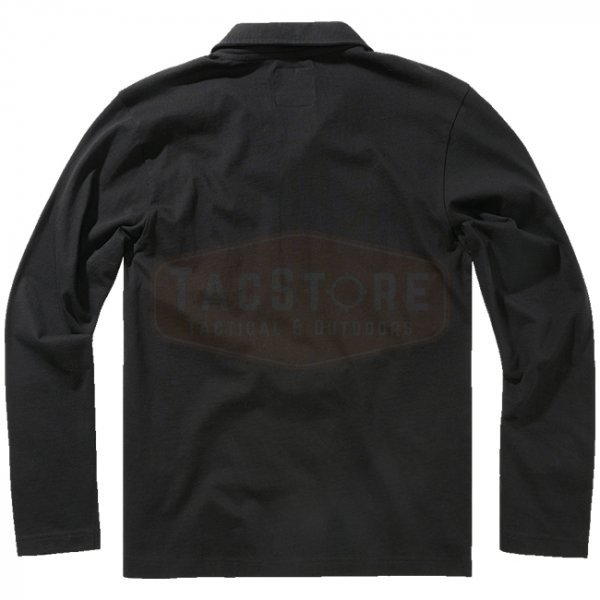 Brandit Jersey Poloshirt Willis Longsleeve - Black - 3XL